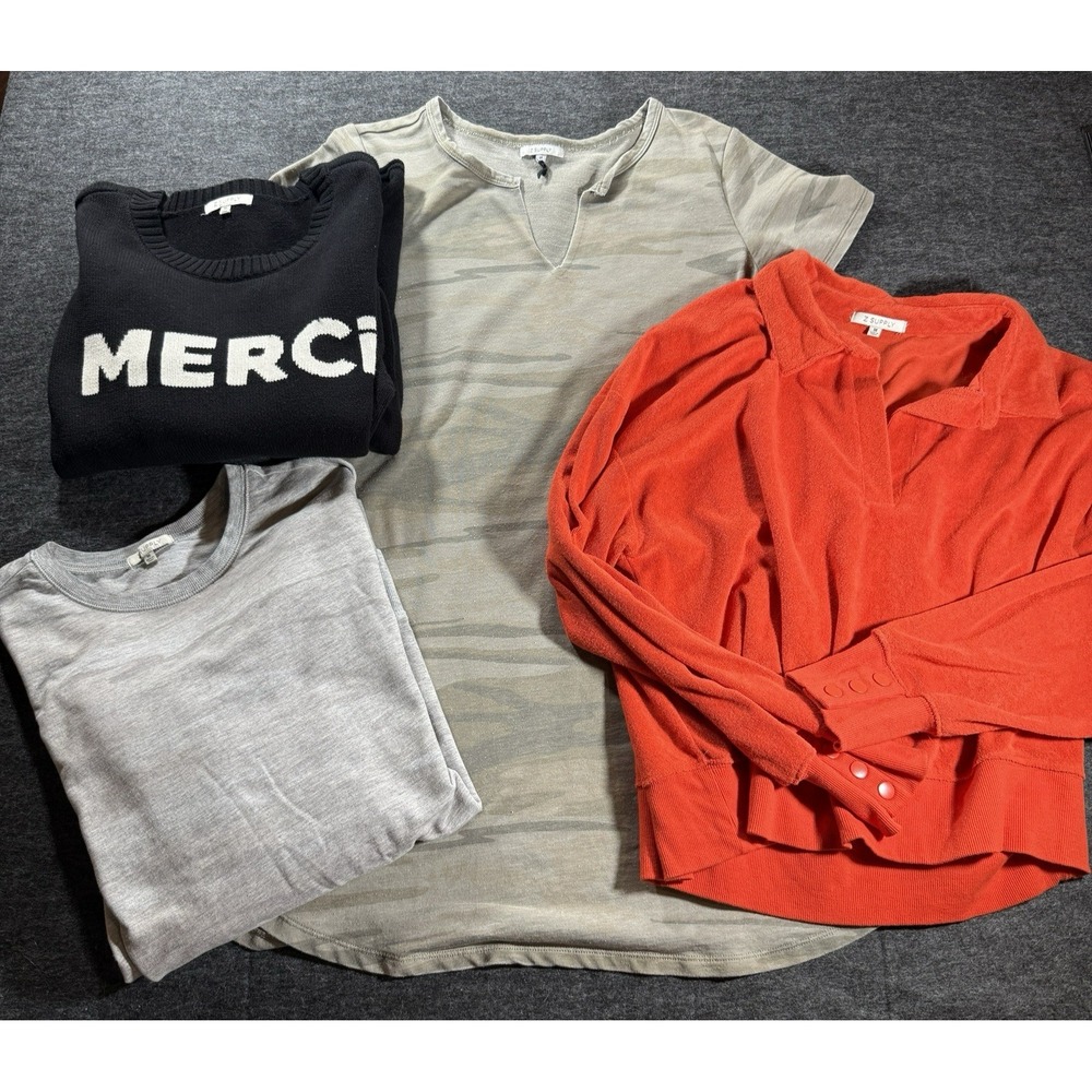 Z Supply 4 Piece Bundle Womens Medium Dress Terry Pullover Tee Sweater